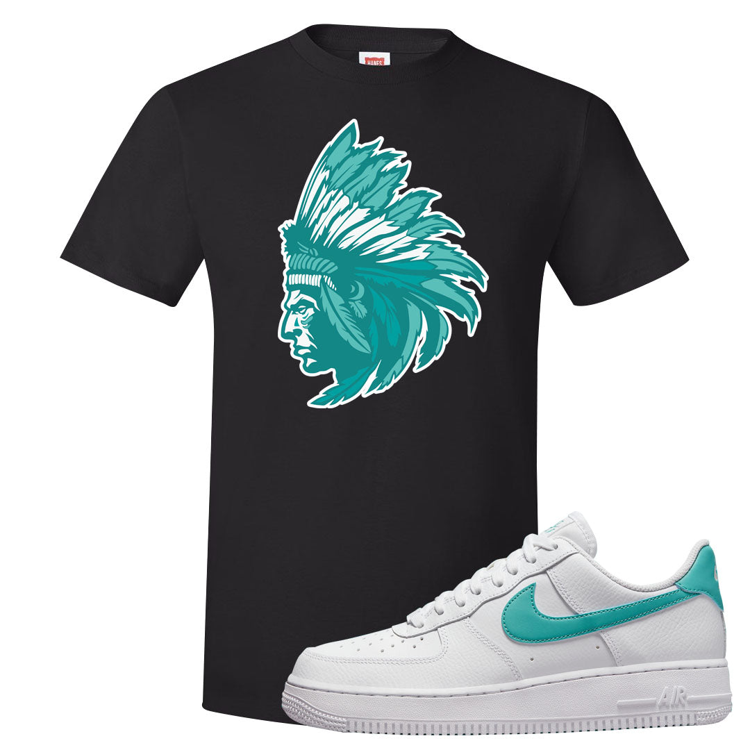 Washed Teal Low 1s T Shirt | Indian Chief, Black