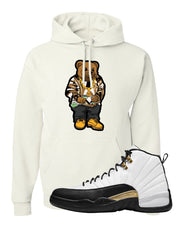 Royalty 12s Hoodie | Sweater Bear, White