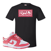 Archeo Pink Low Dunks T Shirt | Dunks N Boards, Black
