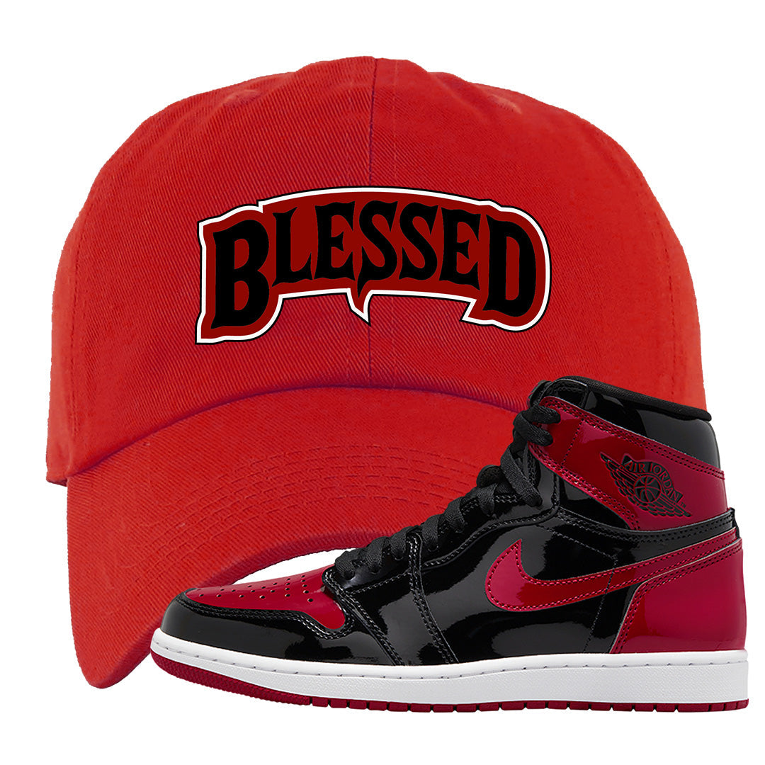 Patent Bred 1s Dad Hat | Blessed Arch, Red