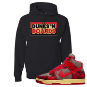 Acid Wash Red 1985 High Dunks Hoodie | Dunks N Boards, Black