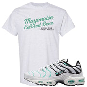 Hyper Jade Pluses T Shirt | Mayonaise Colored Benz, Ash