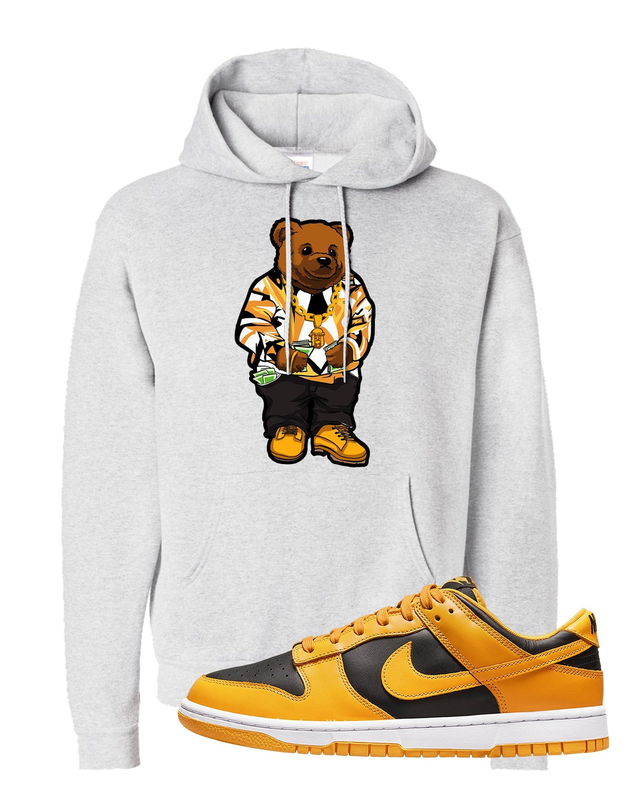 Goldenrod Low Dunks Hoodie | Sweater Bear, Ash