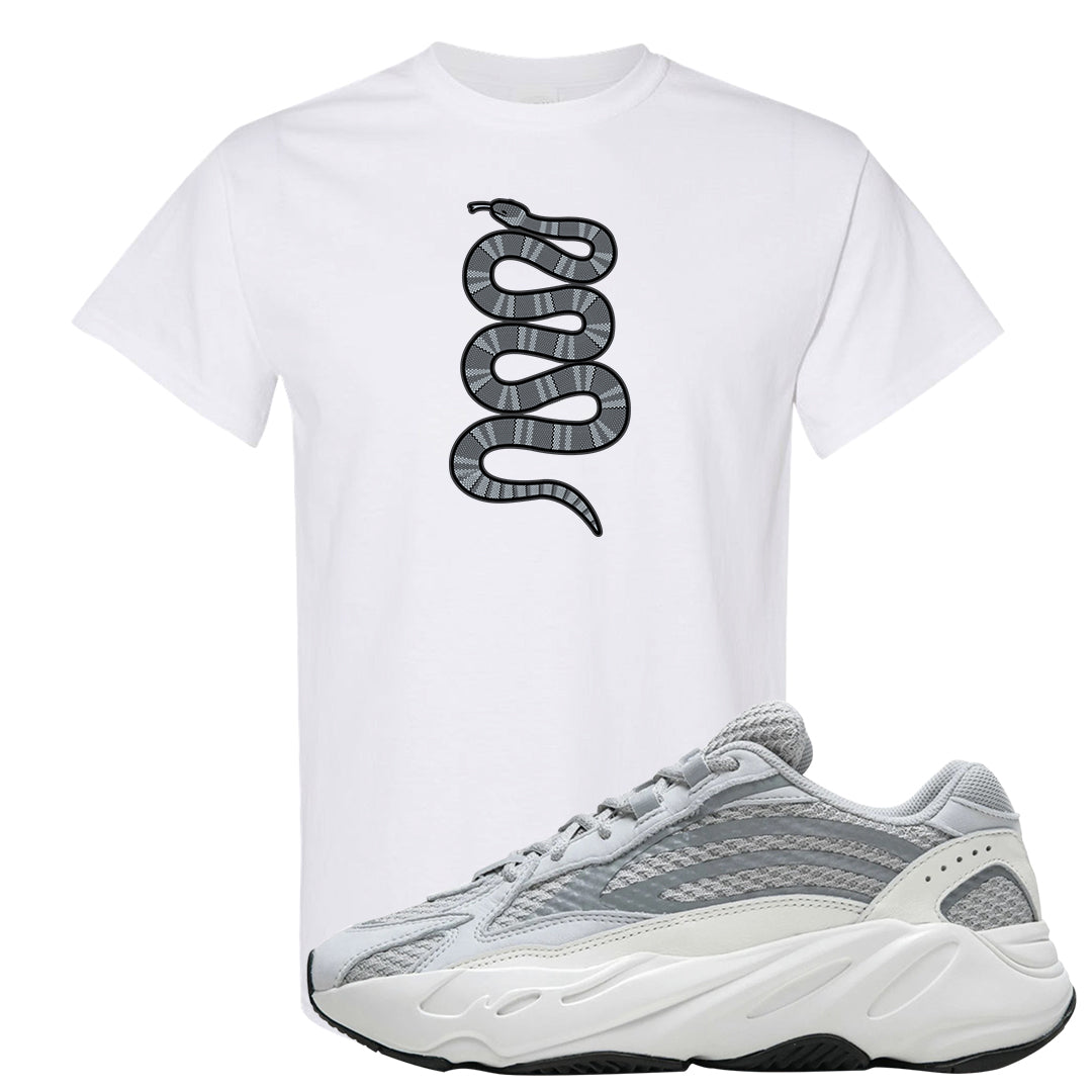 Static v2 700s T Shirt | Coiled Snake, White