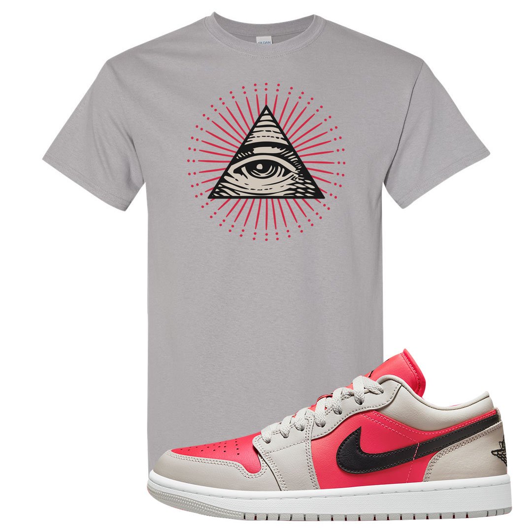 Light Iron Ore Low 1s T Shirt | All Seeing Eye, Gravel