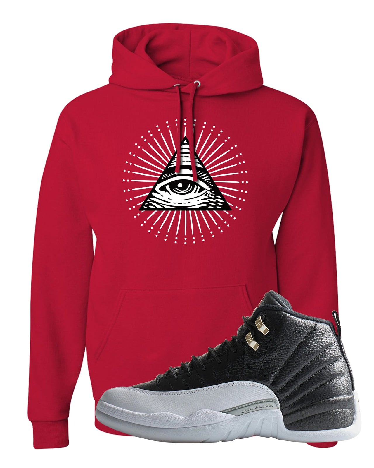 Playoff 12s Hoodie | All Seeing Eye, Red