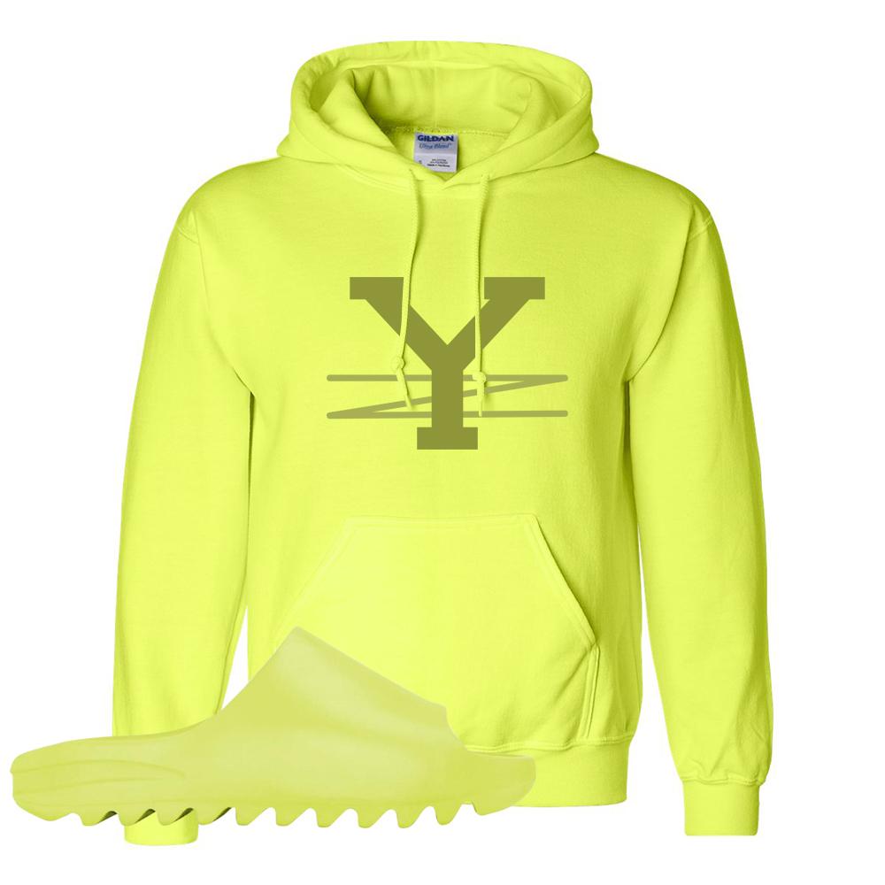 Glow Green Slides Hoodie | YZ, Safety Yellow