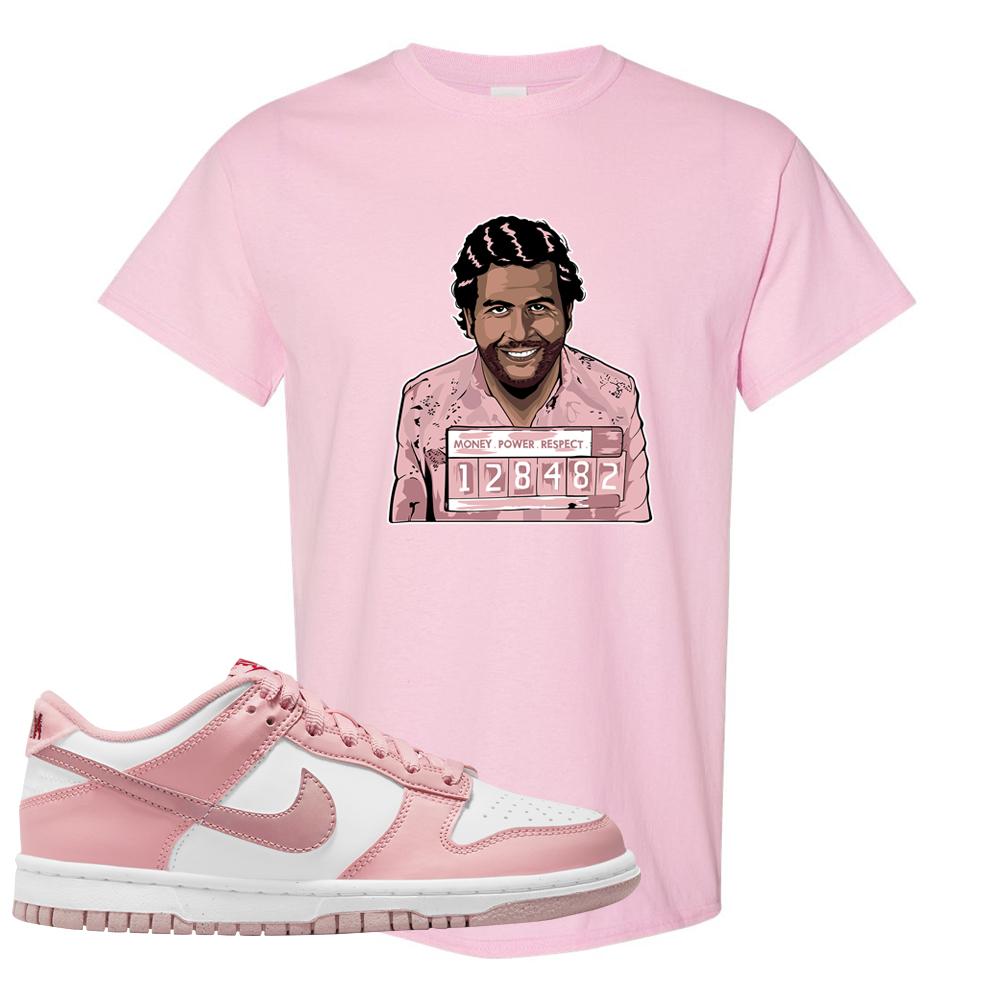 Pink Velvet Low Dunks T Shirt | Escobar Illustration, Light Pink