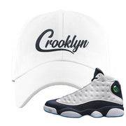 Obsidian 13s Dad Hat | Crooklyn, White