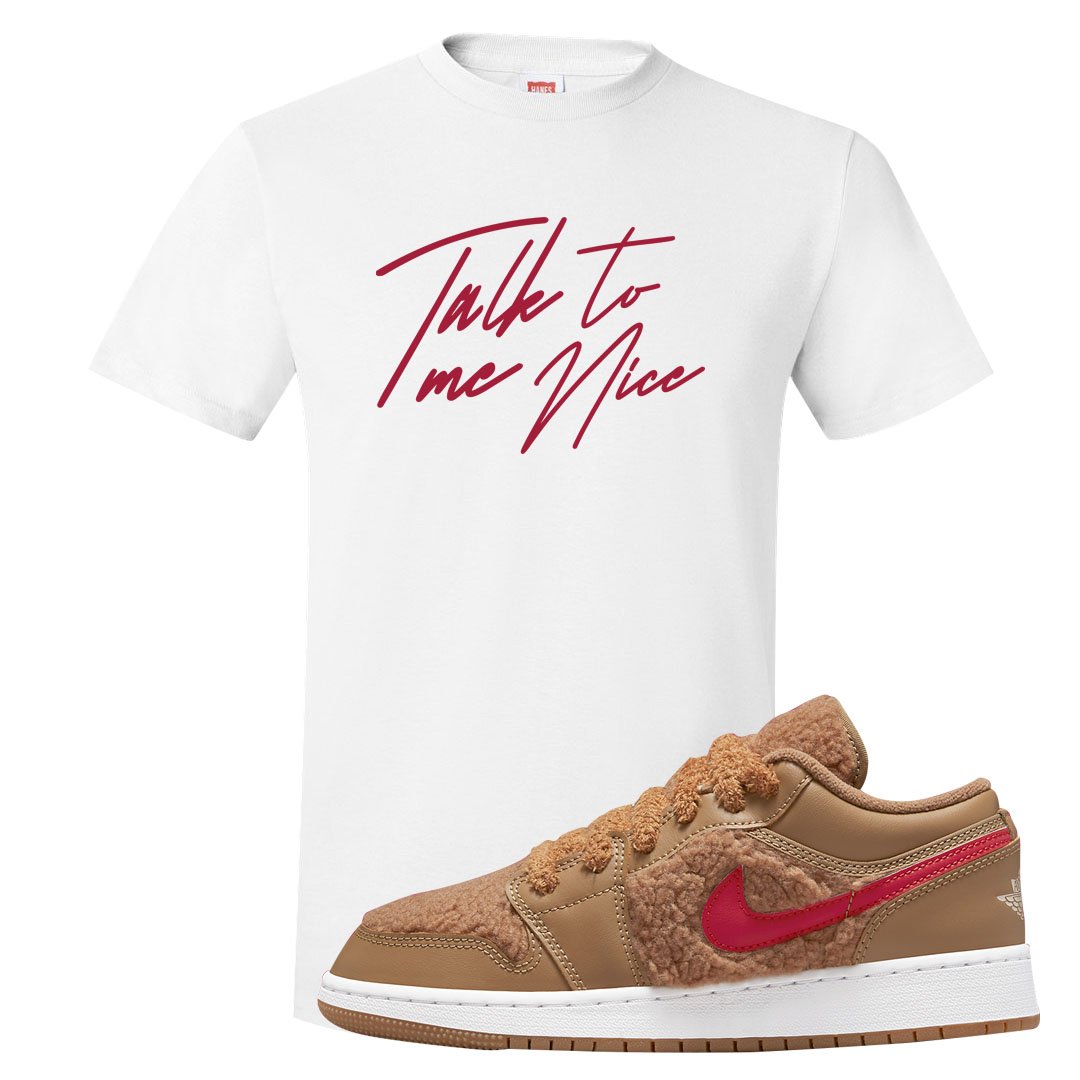 Teddy Bear Low 1s T Shirt | Talk To Me Nice, White