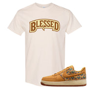 Woven Cork Low AF 1s T Shirt | Blessed Arch, Natural