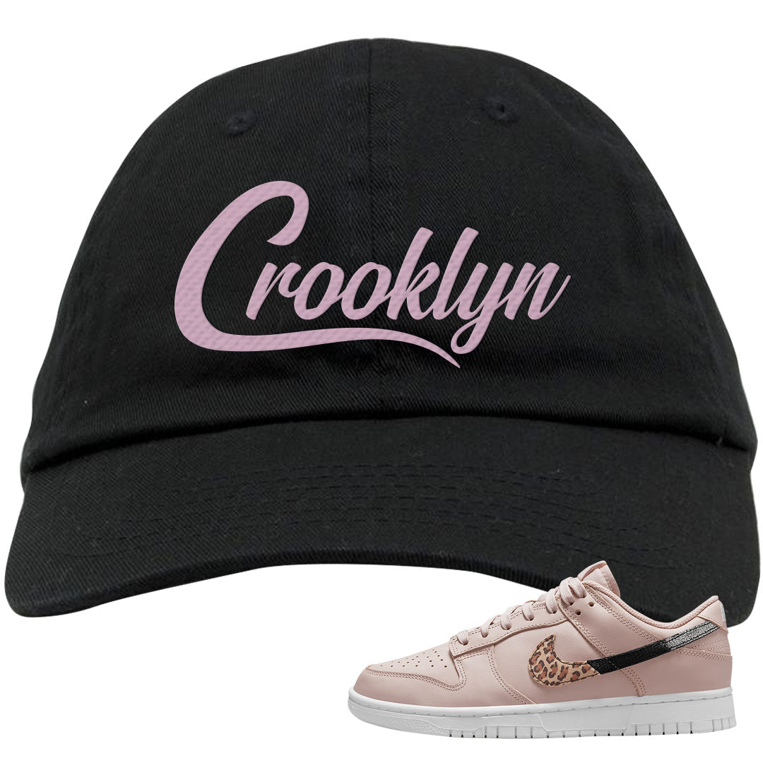 Primal Dusty Pink Leopard Low Dunks Dad Hat | Crooklyn, Black