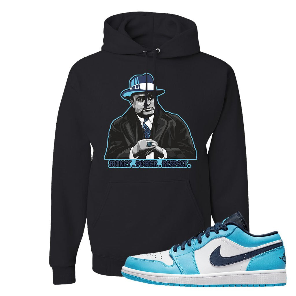 Air Jordan 1 Low UNC Hoodie | El Chapo Illustration, Black