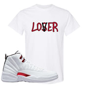 Twist White Red 12s T Shirt | Lover, White