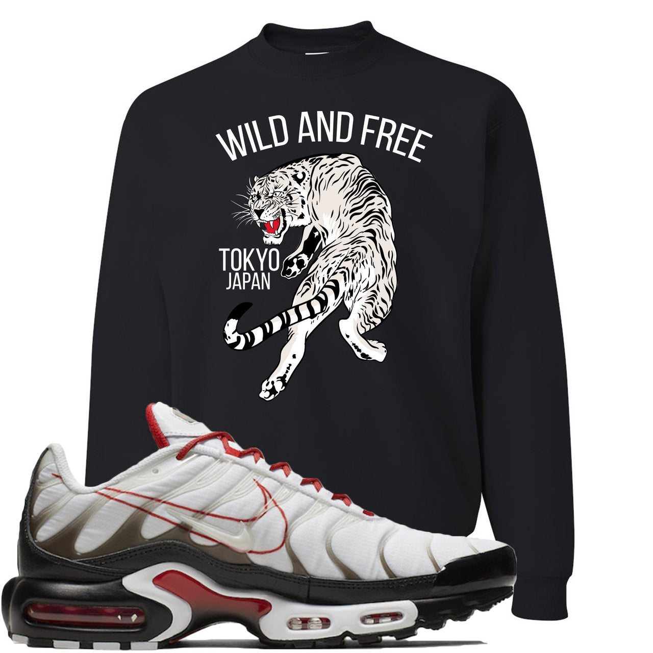 White University Red Pluses Sweater | Tiger, Black