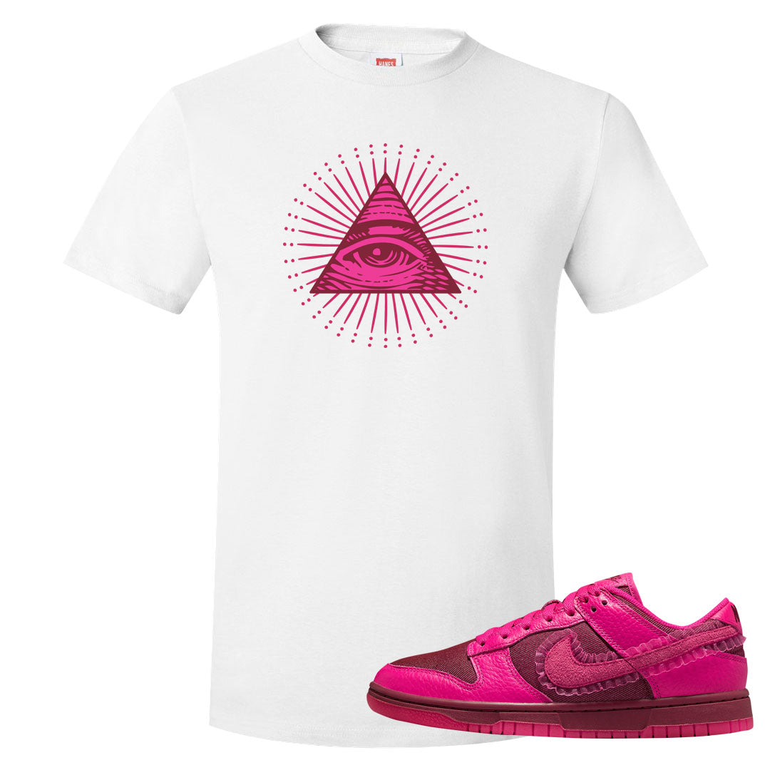 2022 Valentine's Day Low Dunks T Shirt | All Seeing Eye, White