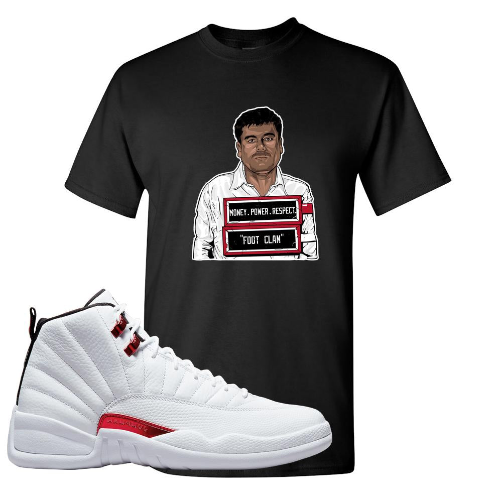 Twist White Red 12s T Shirt | El Chapo Illustration, Black