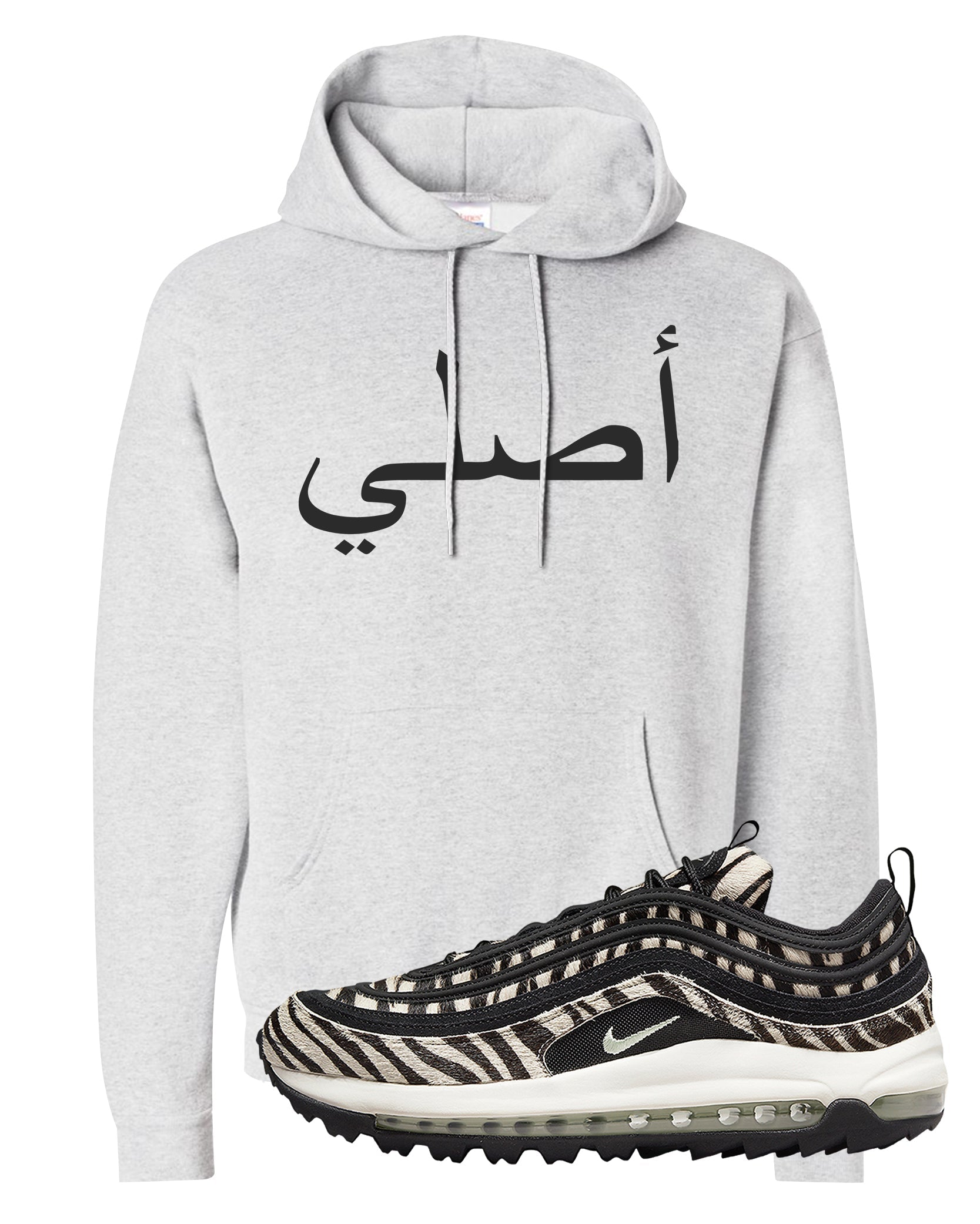 Zebra Golf 97s Hoodie | Original Arabic, Ash