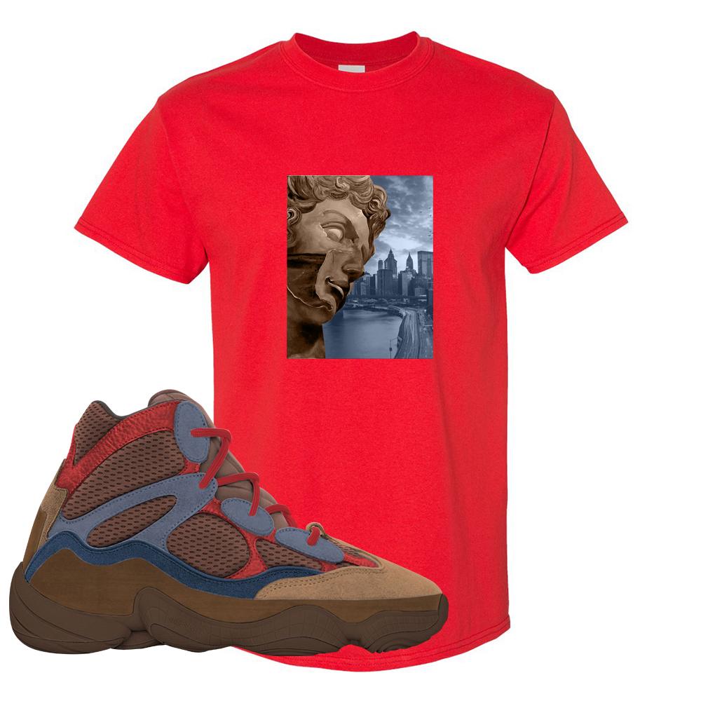 Yeezy 500 High Sumac T Shirt | Miguel, Red