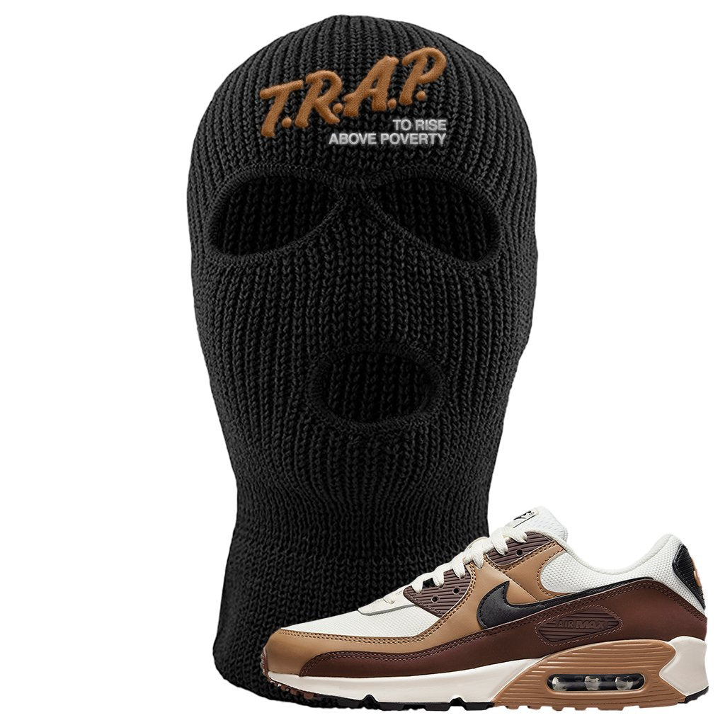 Air Max 90 Dark Driftwood Ski Mask | Trap To Rise Above Poverty, Black