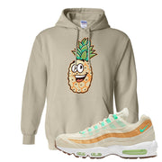 Happy Pineapple 95s Hoodie | Happy Pineapple Head, Sand