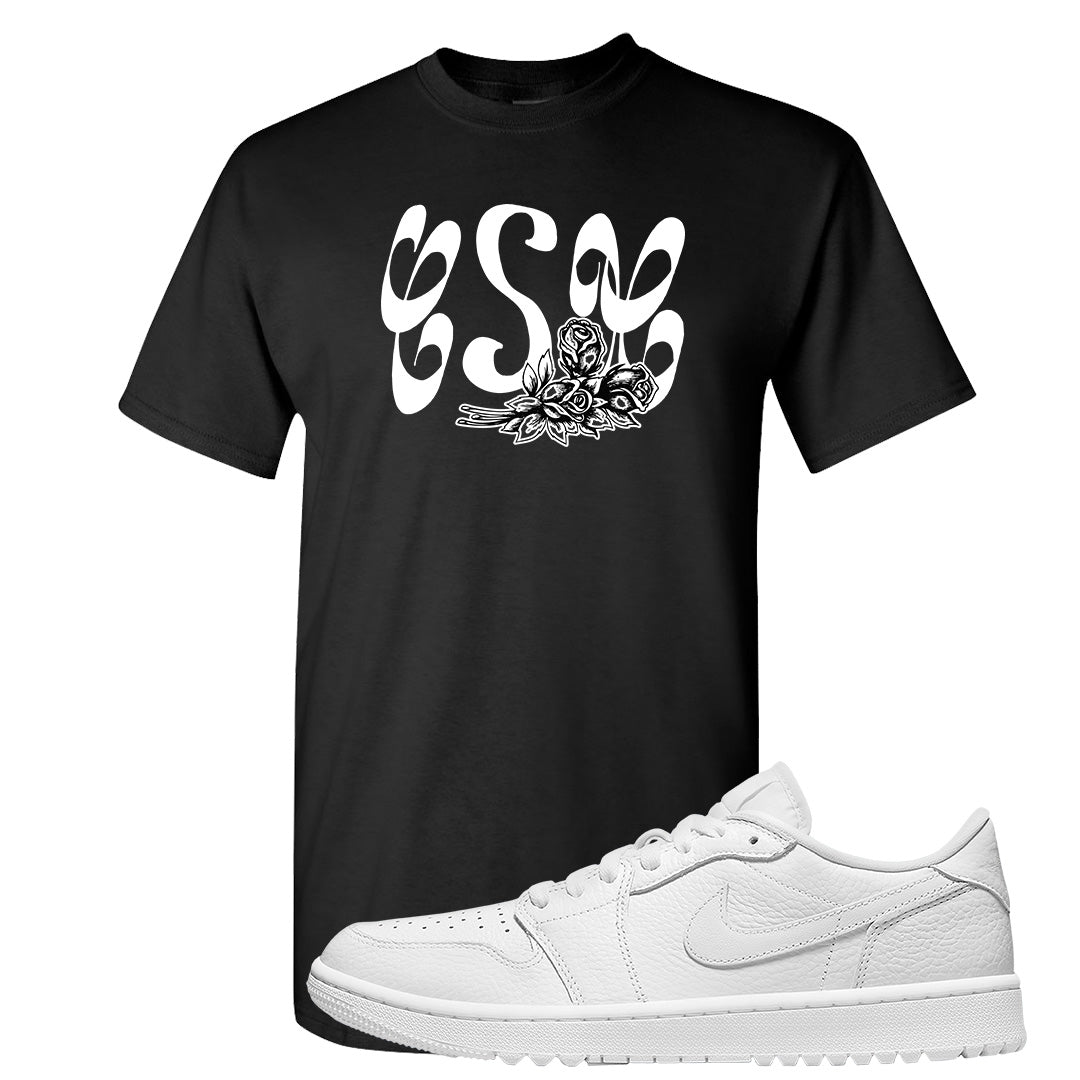 Triple White Golf Low 1s T Shirt | Certified Sneakerhead, Black