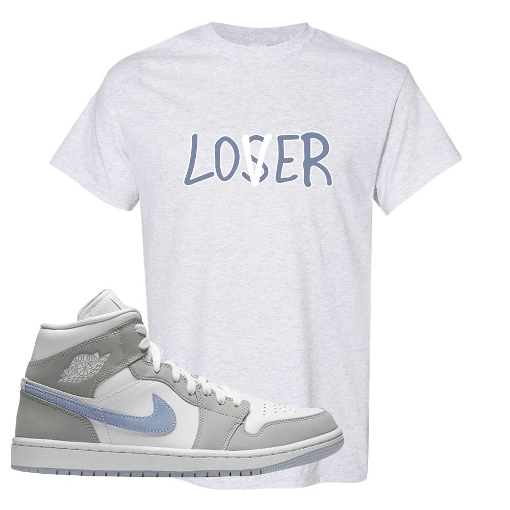 Wolf Grey Mid 1s T Shirt | Lover, Ash