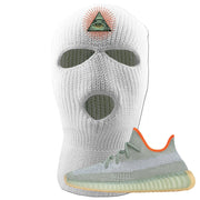 Yeezy 350 V2 Desert Sage Sneaker Ski Mask | All Seeing Eye | White