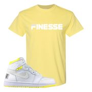 Jordan 1 First Class Flight Finesse Sneaker Matching Yellow T-Shirt