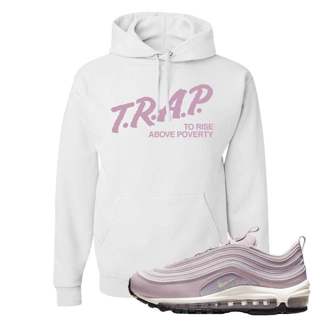 Pastel Purple 97s Hoodie | Trap To Rise Above Poverty, White