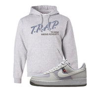 Toasty Low 1s Hoodie | Trap To Rise Above Poverty, Ash