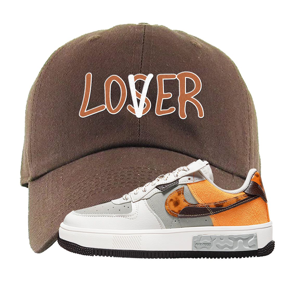 Tortoise Shell AF 1s Dad Hat | Lover, Brown