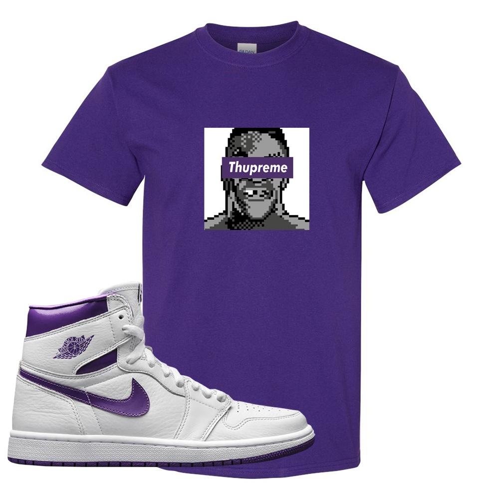 Air Jordan 1 Metallic Purple T Shirt | Thupreme, Purple