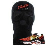 Sunset Gradient Pluses Ski Mask | Trap To Rise Above Poverty, Black