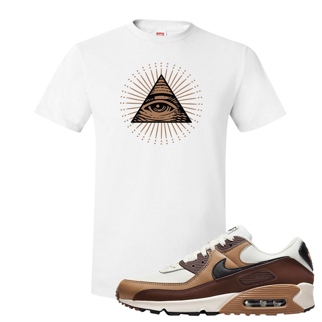 Air Max 90 Dark Driftwood T Shirt | All Seeing Eye, White