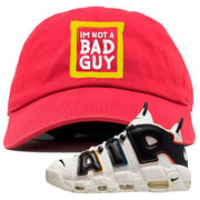 Multicolor Uptempos Dad Hat | I'm Not A Bad Guy, Red