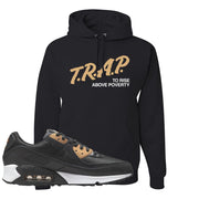 Air Max 90 Black Old Gold Hoodie | Trap To Rise Above Poverty, Black