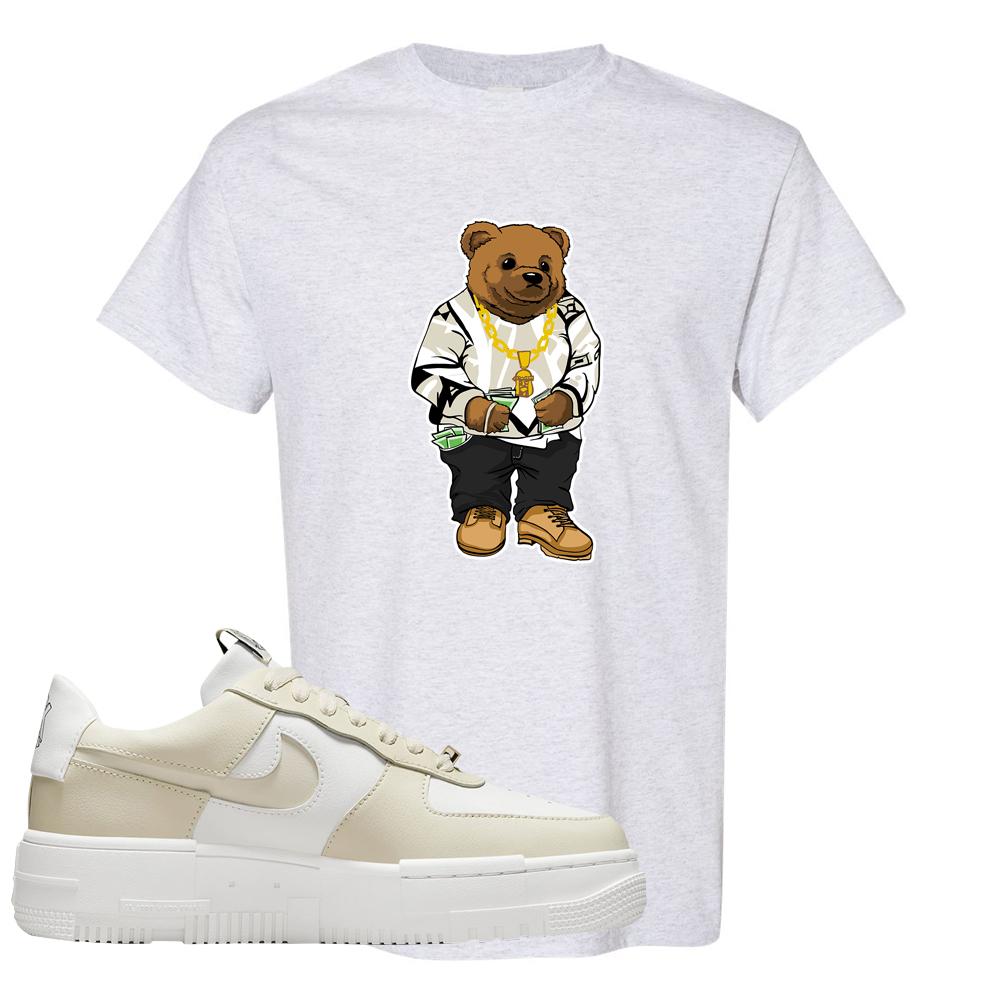 Pixel Cream White Force 1s T Shirt | Sweater Bear, Ash