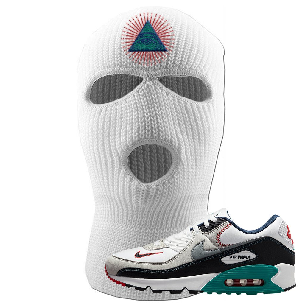 Air Max 90 Backward Cap Ski Mask | All Seeing Eye, White
