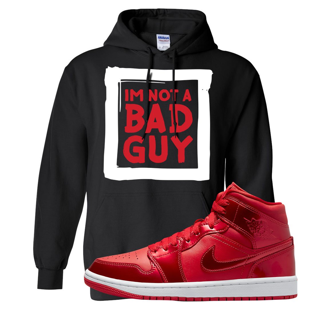 University Red Pomegranate Mid 1s Hoodie | I'm Not A Bad Guy, Black