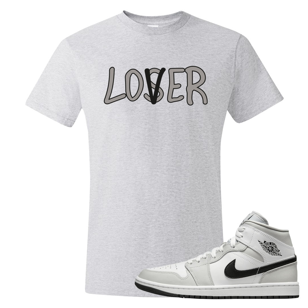 Light Smoke Grey Mid 1s T Shirt | Lover, Ash