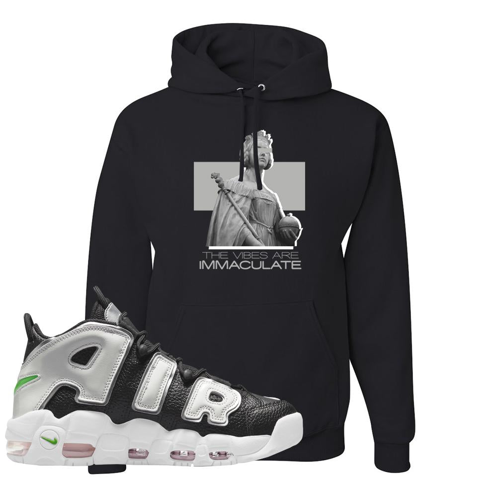Black Silver Uptempos Hoodie | The Vibes Are Immaculate, Black