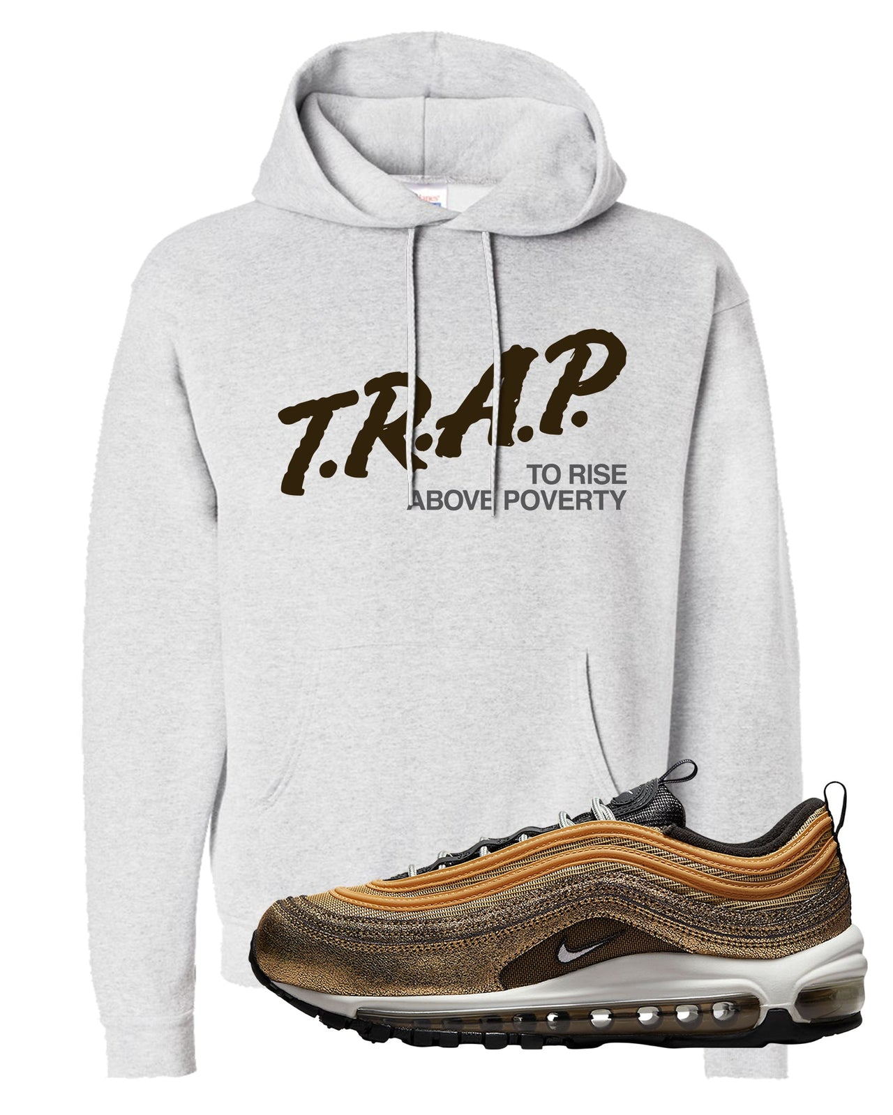Golden Gals 97s Hoodie | Trap To Rise Above Poverty, Ash