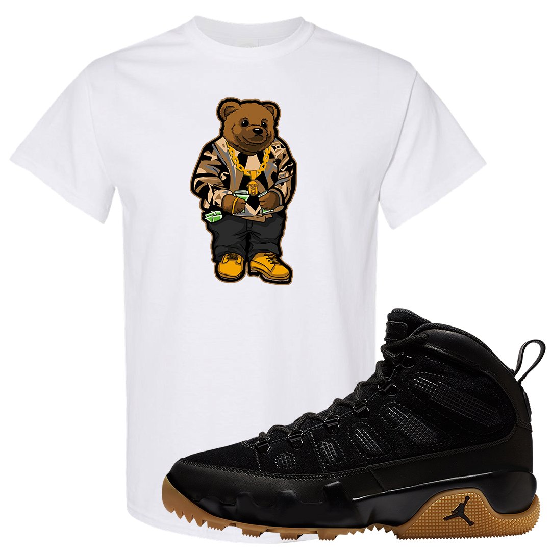 NRG Black Gum Boot 9s T Shirt | Sweater Bear, White