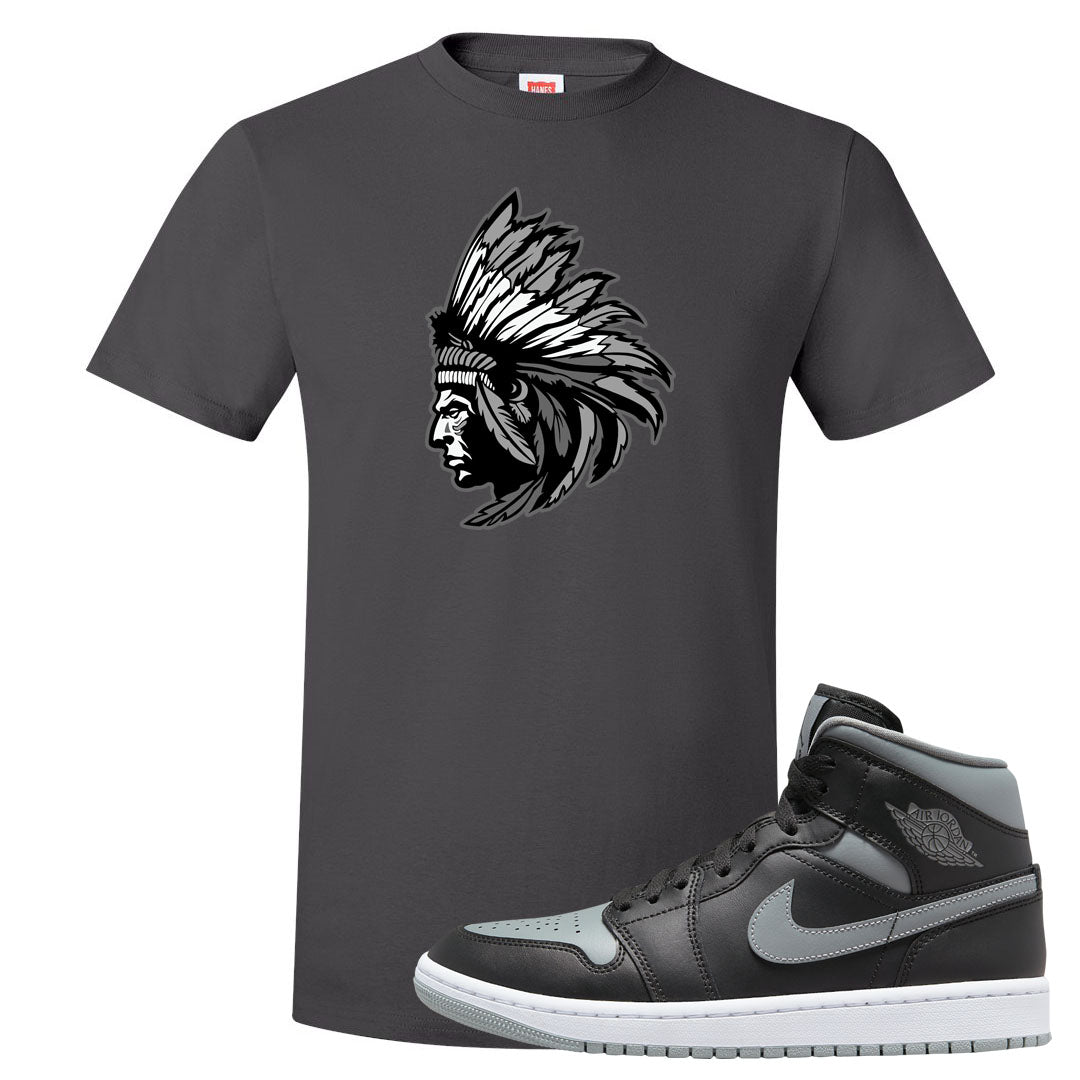 Alternate Shadow Mid 1s T Shirt | Indian Chief, Smoke Grey