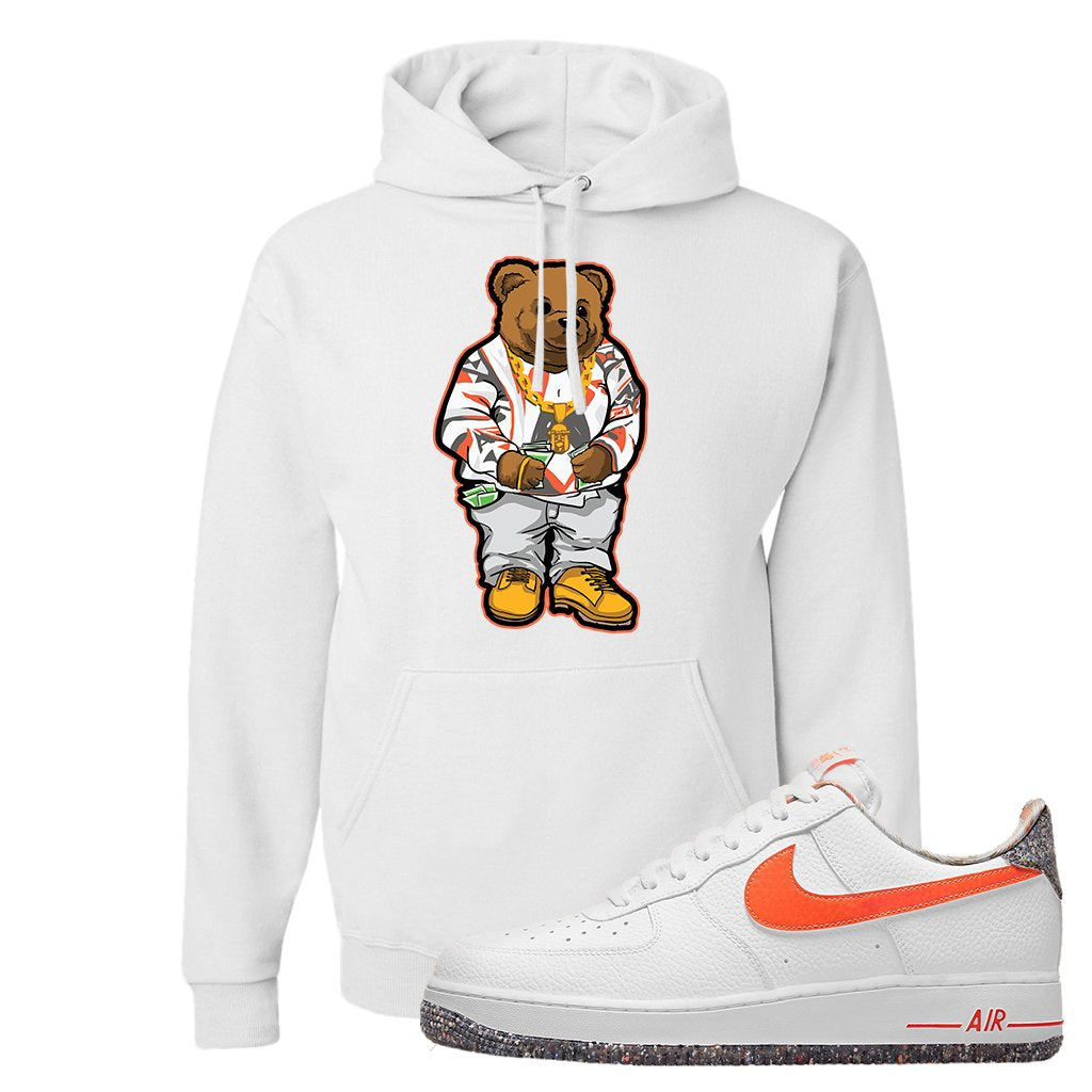 Air Force 1 Low Crimson Grind Rubber Hoodie | Sweater Bear, White