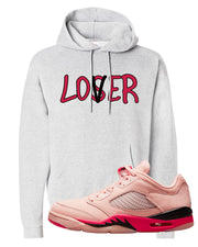 Arctic Pink Low 5s Hoodie | Lover, Ash