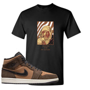 Earthy Brown Mid 1s T Shirt | God Told Me, Black