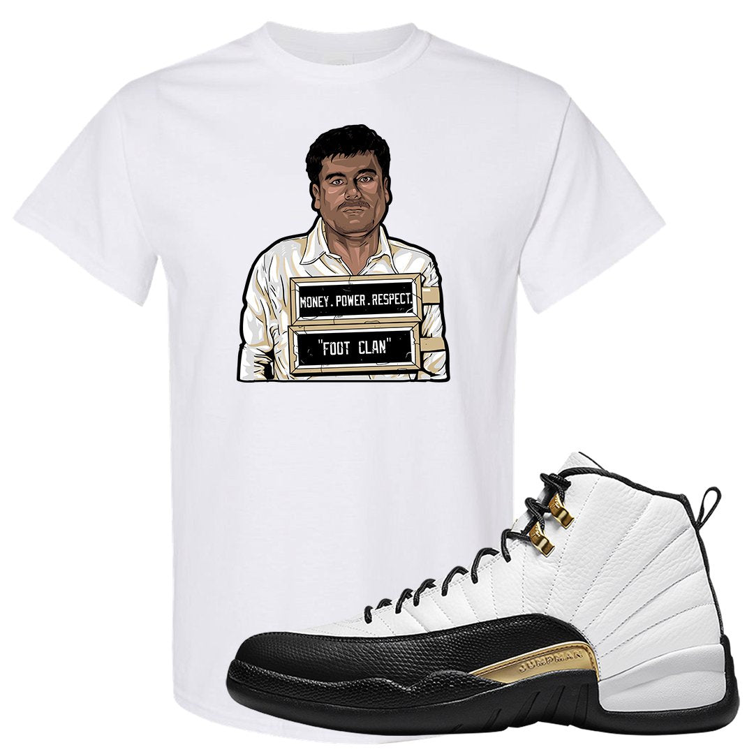 Royalty 12s T Shirt | El Chapo Illustration, White