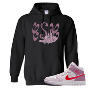 Valentine's Day Mid 1s Hoodie | Certified Sneakerhead, Black